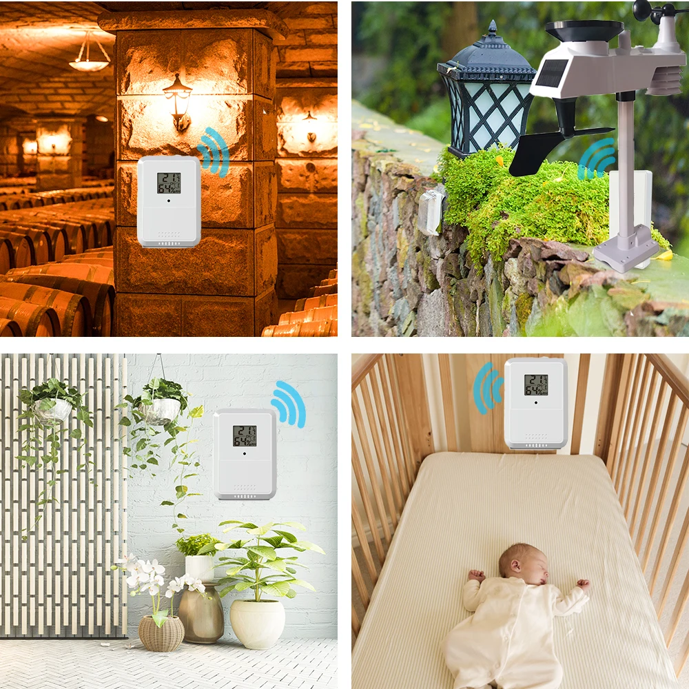 Метеостанция с Wi-Fi цифровым будильником настенные часы для помещений 2 шт.