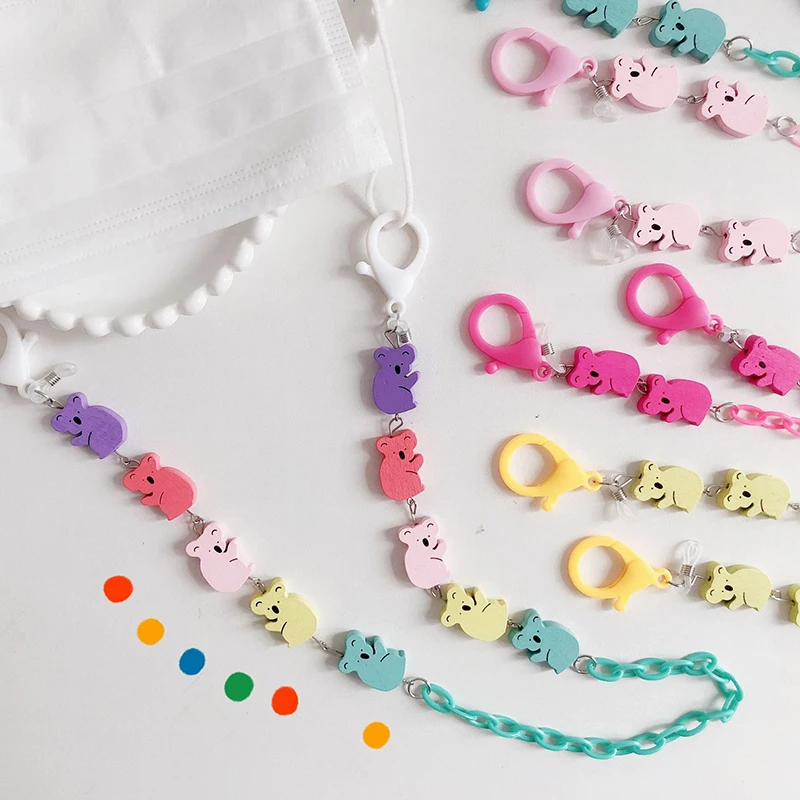 

Creative Cartoon Candy Color Acrylic Lanyard Mask Chain Glasses Chain Headphone Chain High Quality Multicolor Size 55cm