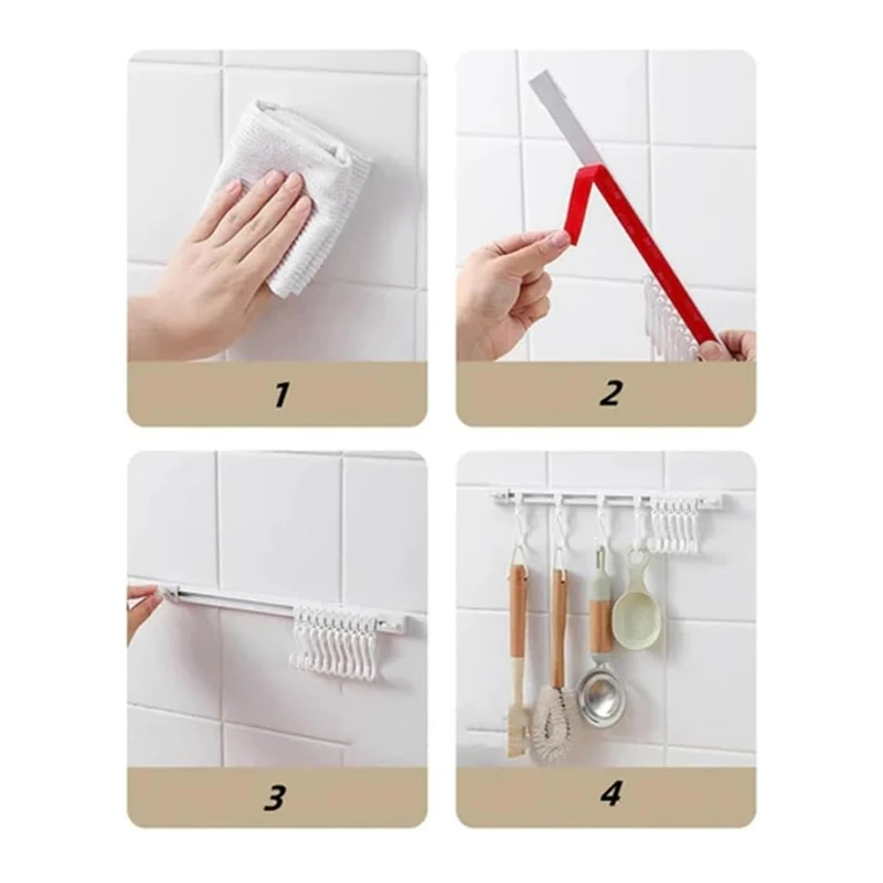 Многофункциональный скользящий крючок клейкая настенная стойка с крючками