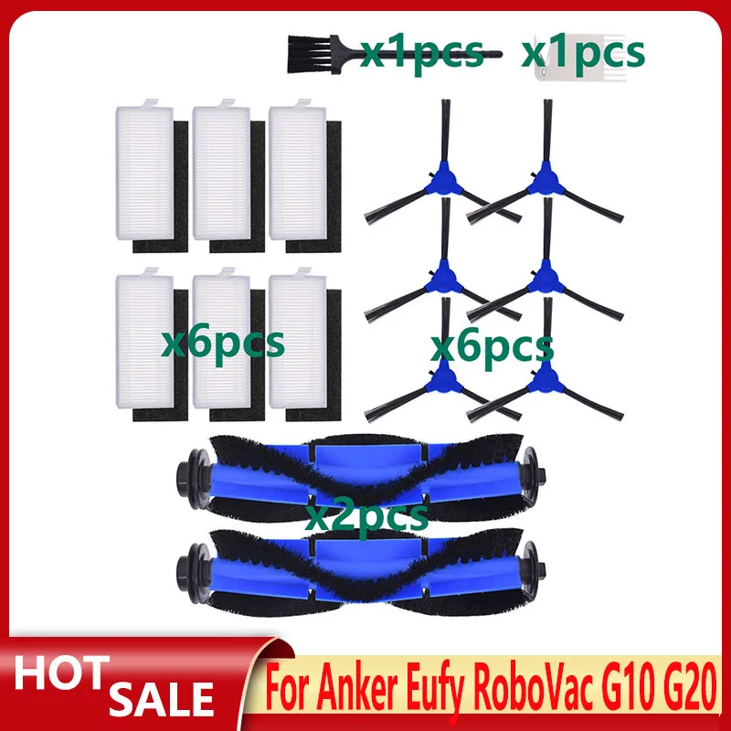 

Primary Filter Roller Side Brush For Anker Eufy Robovac 11S 30 30C 15C 15T 12 25C 35C ISEELIFE Robot Vacuum Cleaner Accessories