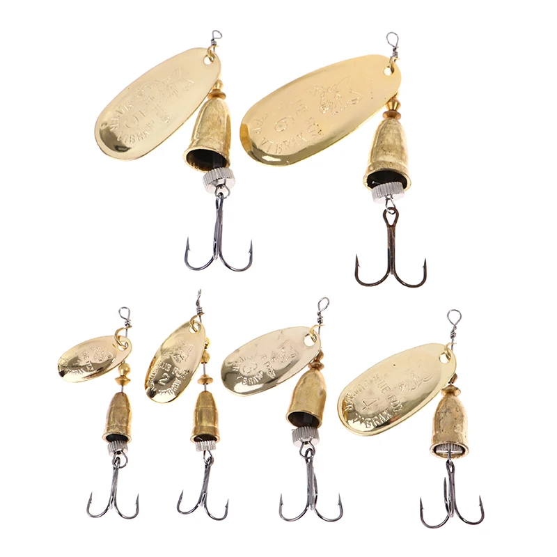 Вращающаяся металлическая блесна с лезвием латунная жесткая искусственная