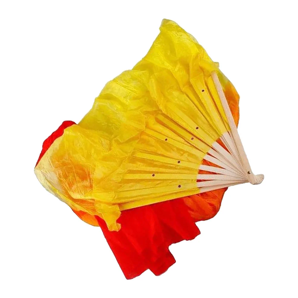 

Worship Flags Imitation Silk Dance Fan Morning Practice Lengthen Faux Square Accessories Rayon Folding Child