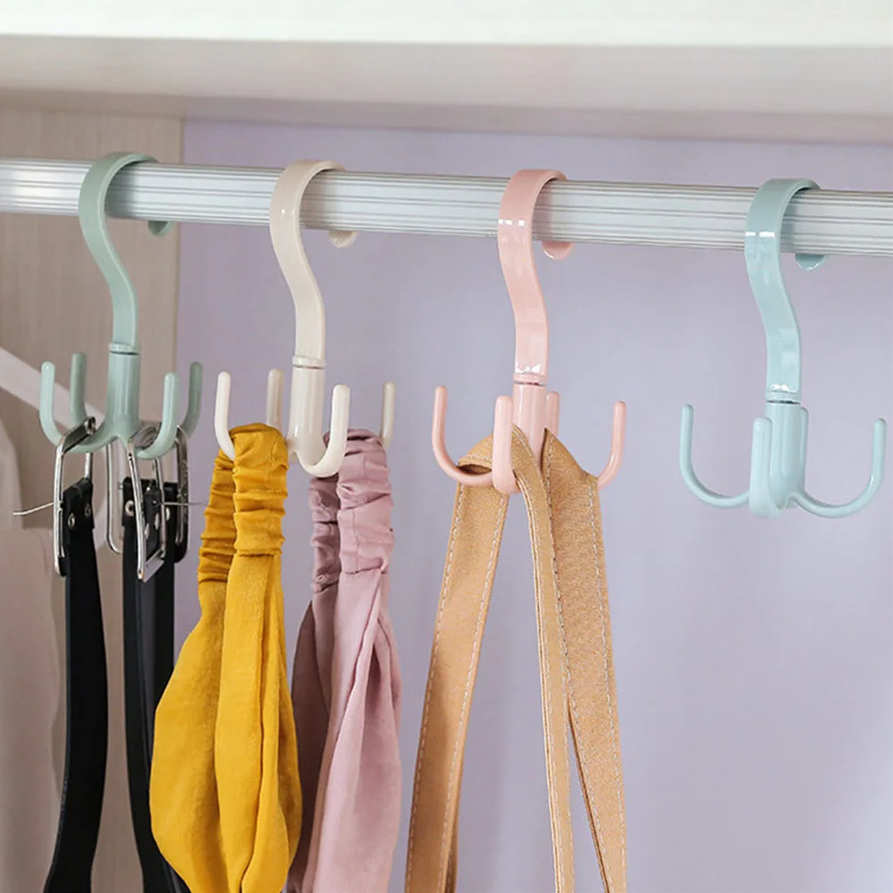

Space Saving Rotated Hanger Hooks Wardrobe Clothes Rack Hanger Organizer Bag Hanger Shoes Belt Scarf Hanging Rack Closet Hanger