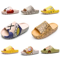 men and women slippers summer thicken solid color home indoor shoes eva non slip beach slides bathroom shoes shower slippers