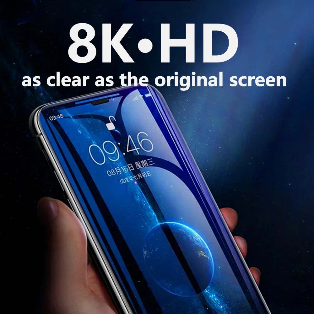 [2PCS] for iPhone14 Pro Max Glass 13 Screen Protector 12 11 X XS Max XR  Explosion-proof Protective Glass with Install