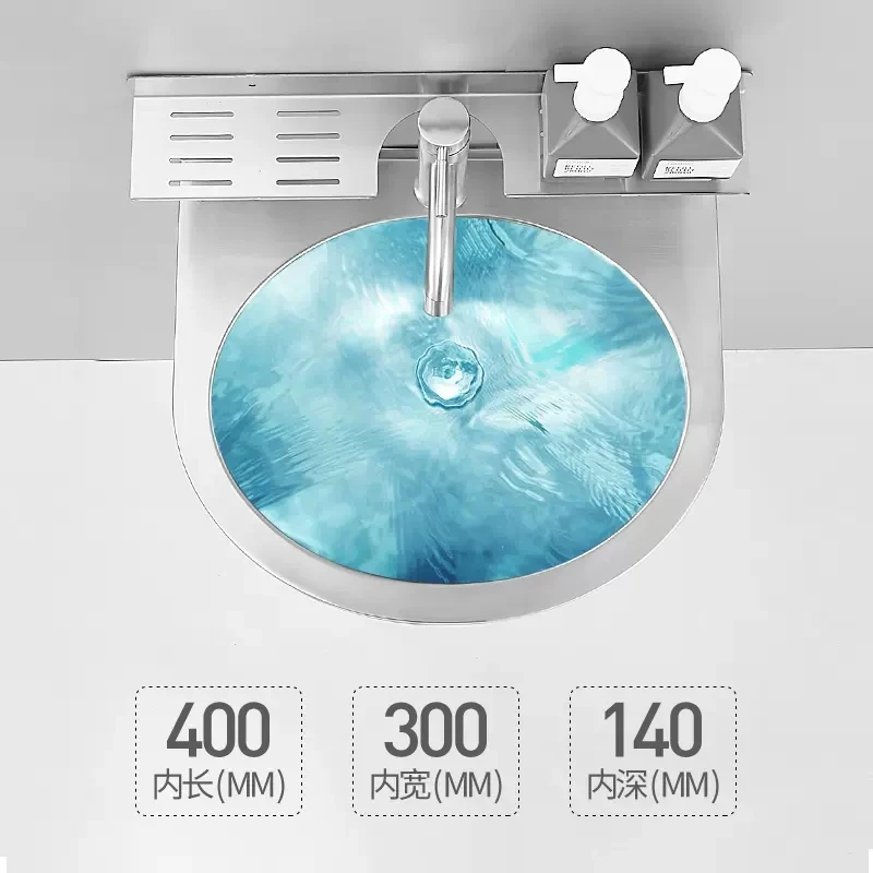 Настенная раковина из нержавеющей стали 304 для ванной комнаты кухонная с