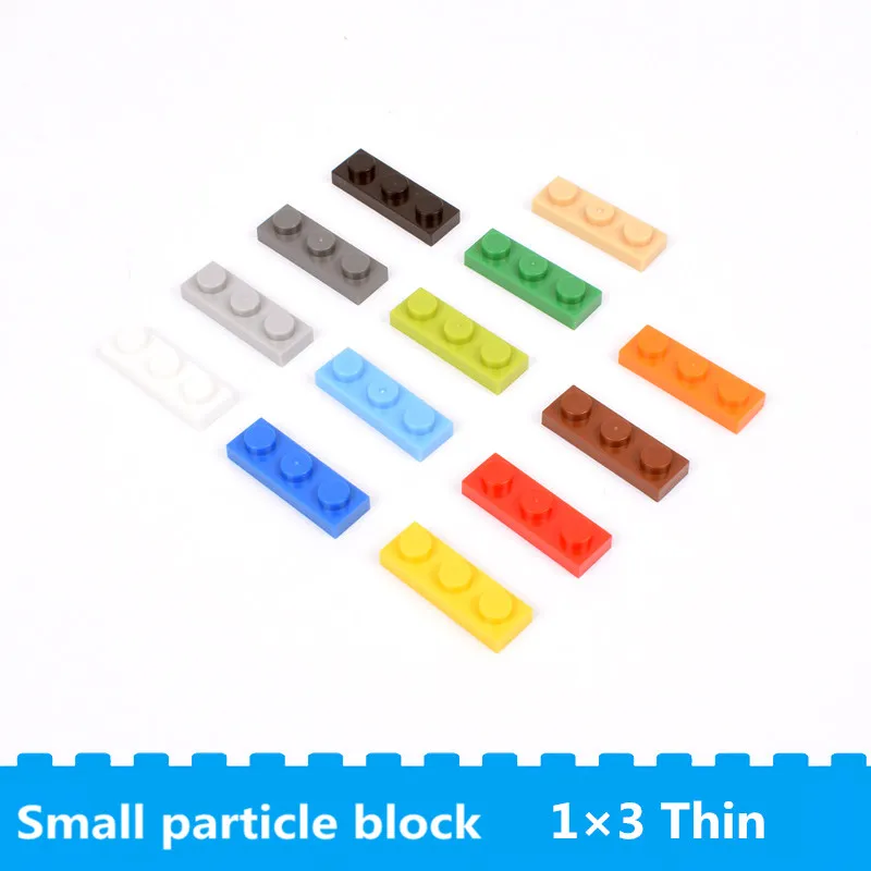 100 шт./лот детали для строительных блоков 1 × 3 мелкие аксессуары Просвещения