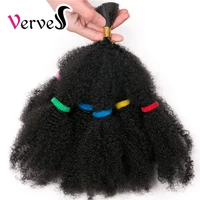 verves culry synthetic crochet braids hair extensions 12 inch ombre braiding hair afro kinky bulk twist braids blackbrownbug