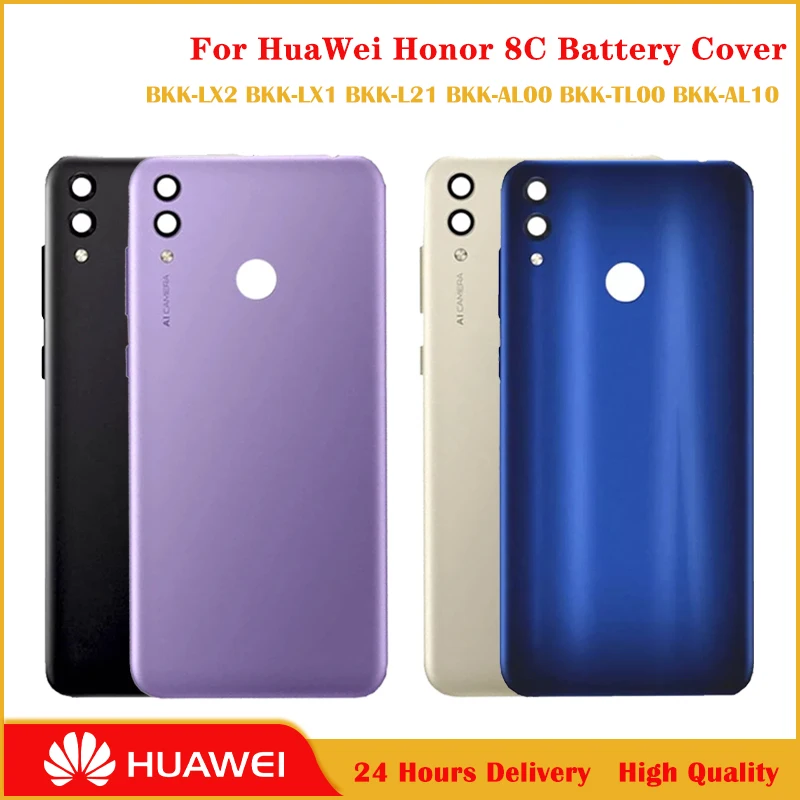 

6.26" Original New For Huawei Honor 8C Back Battery Cover Door Rear Housing Case With Lens BKK-L21 Battery Cover Replacement