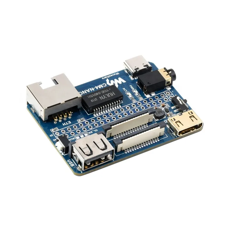 

Базовая плата Nano (B) подходит для вычислительного модуля Raspberry PI CM4 4 Lite/eMMC,Gigabit Ethernet, USB2.0, DSI, CSI, аудиоразъем