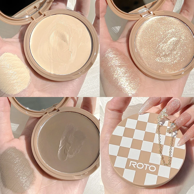 

3 Color Highlighting Contouring Cream Concealer Palette Long Lasting Cover Dark Circles Cream Highlighter Face Makeup Cometics