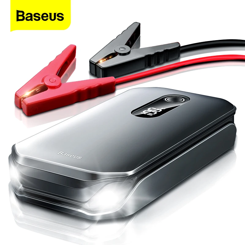 $59.99 Baseus Portable Car Jump Starter Device Power Bank Emergency 12000mAh High Power 12V Car Battery Booster Auto Starting Device