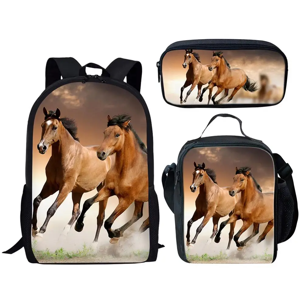 Комплект из рюкзака и сумки с принтом «лошади»