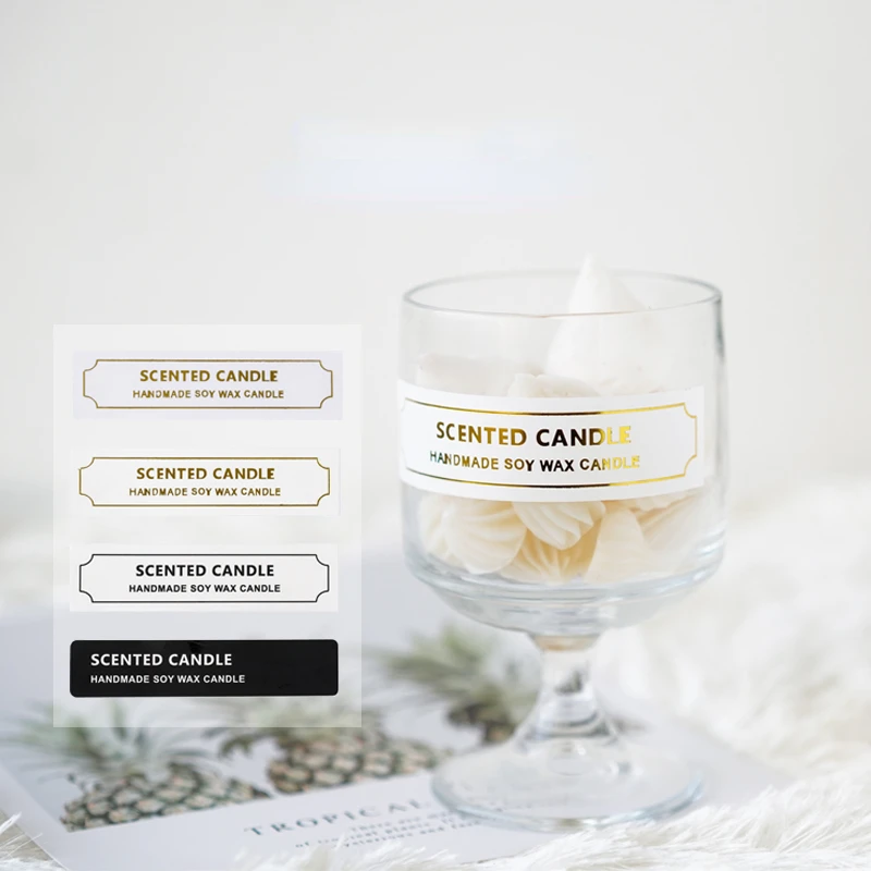 

Kit Fabricacion Velas Candle Self-adhesive Label Sticker 4 Colors Available Transparent Bottom White Candle Making Supplies