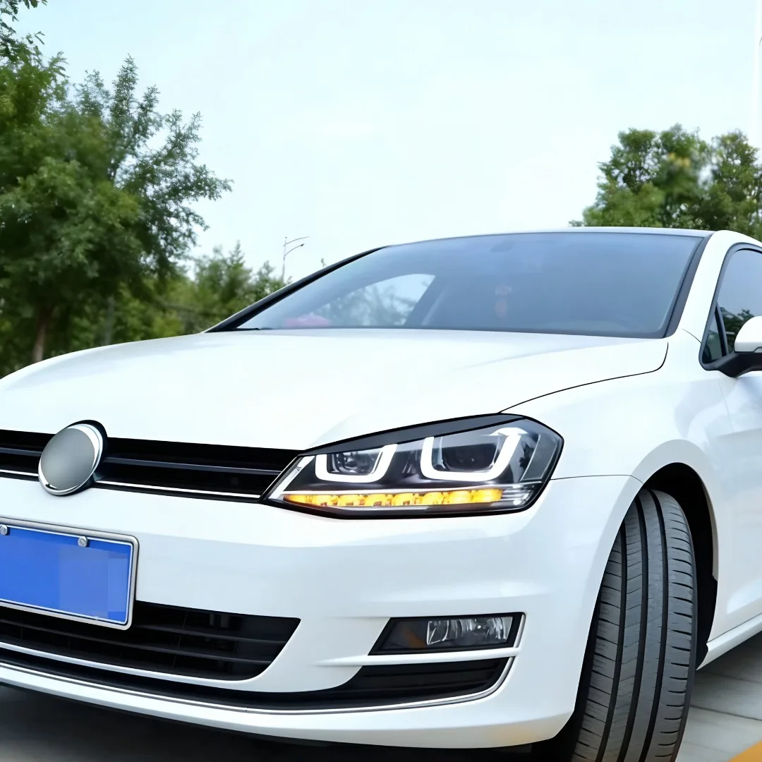 Фото Накладки на фары (реснички) для VW Golf 7 VII GTI GTD R MK7 2013-2017, внешние элементы кузова, тюнинг, аксессуары для стайлинга №4