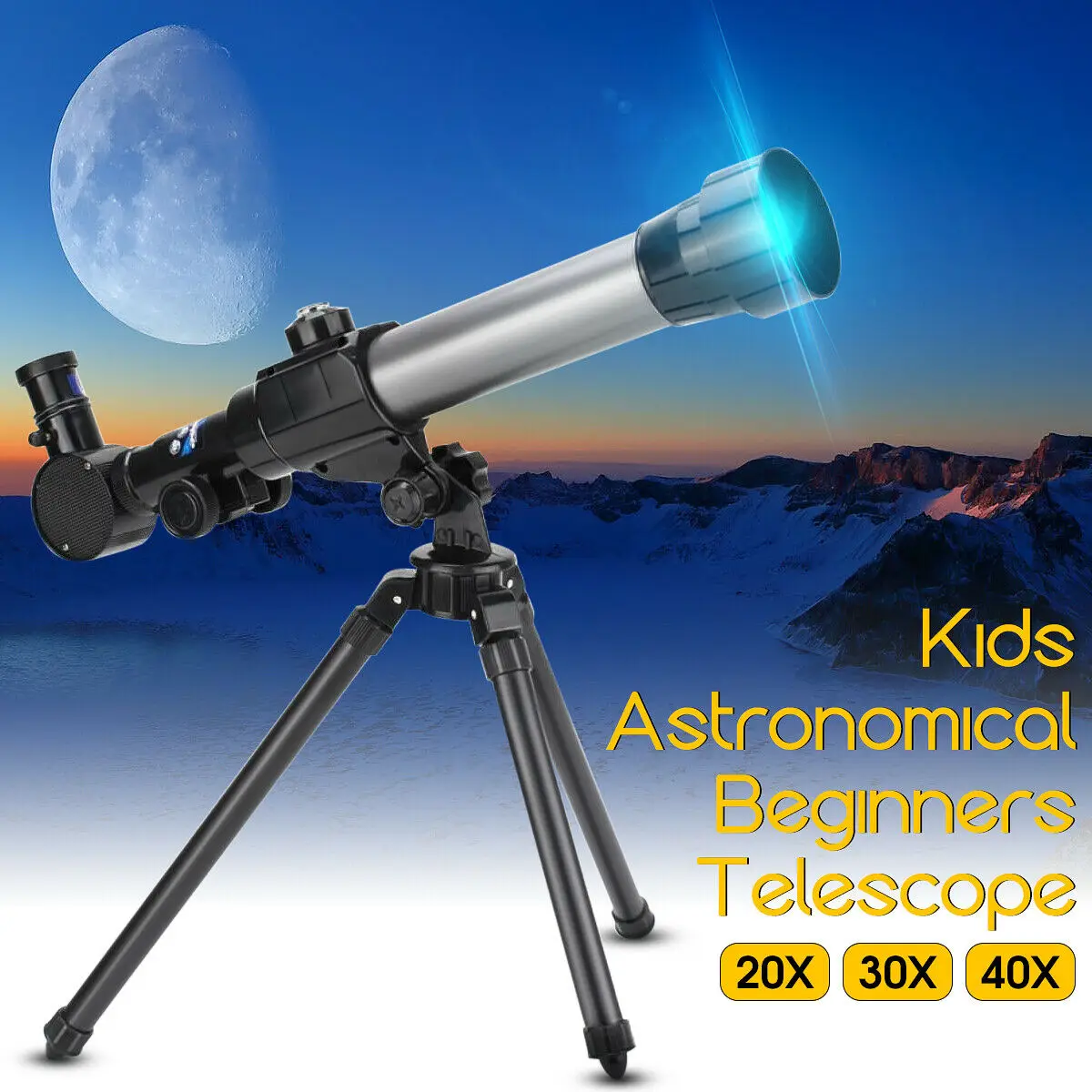 

20X 30X 40X Refraction Professional Astronomical Telescope With Portable Tripod Sky Monocular Telescopio Multiple Eyepiece Scope