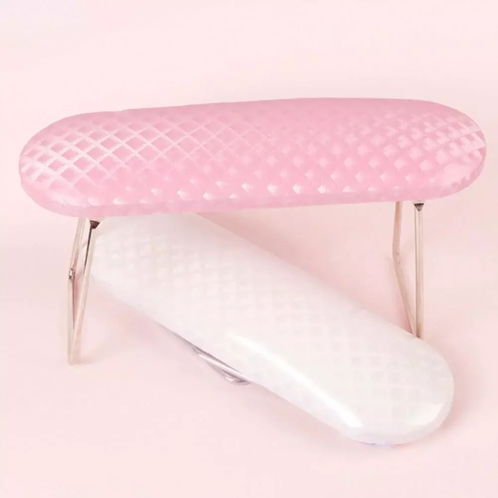 

NEW2023 Nail Art Hand Pillow with Stainless Steel Stand Professional Wrist Support Soft Manicure Arm Rest Cushion Nail Accessori