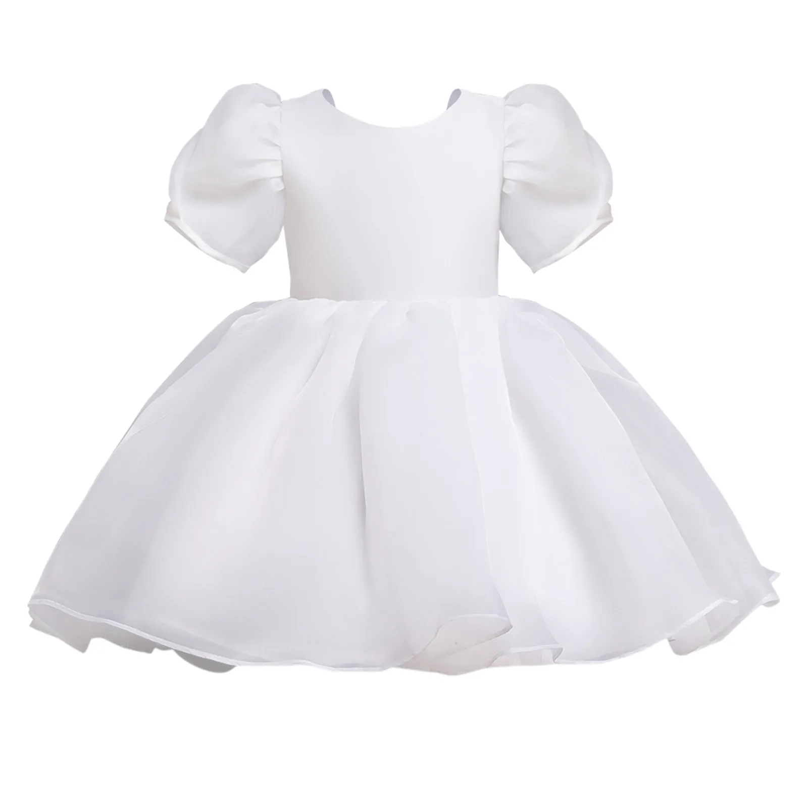 

Costume Party Sleeve Dress 2-8Y Kids Princess Toddler Tulle Print Patchwork Bubble Clothes Girls Girls 1st Birthday Girl Dress