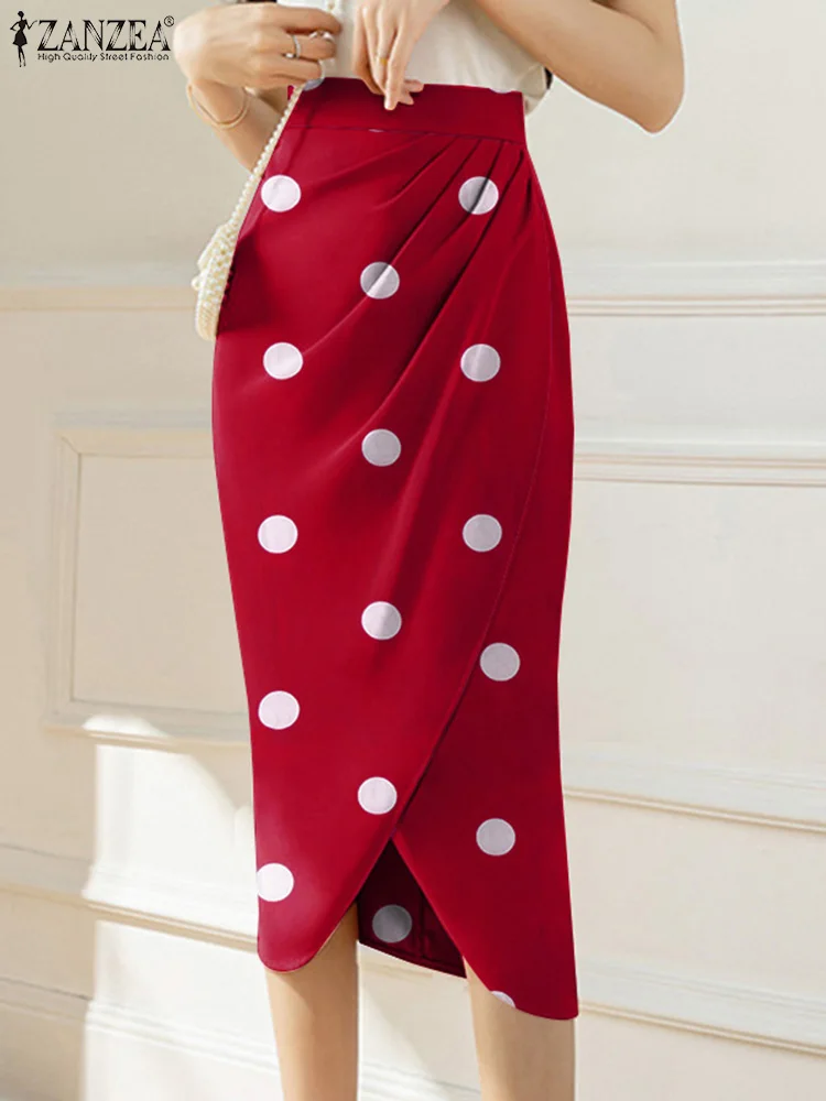 

Платье ZANZEA женское длинное с принтом, элегантная повседневная облегающая юбка миди с завышенной талией, пикантная ассиметричная, лето 2023
