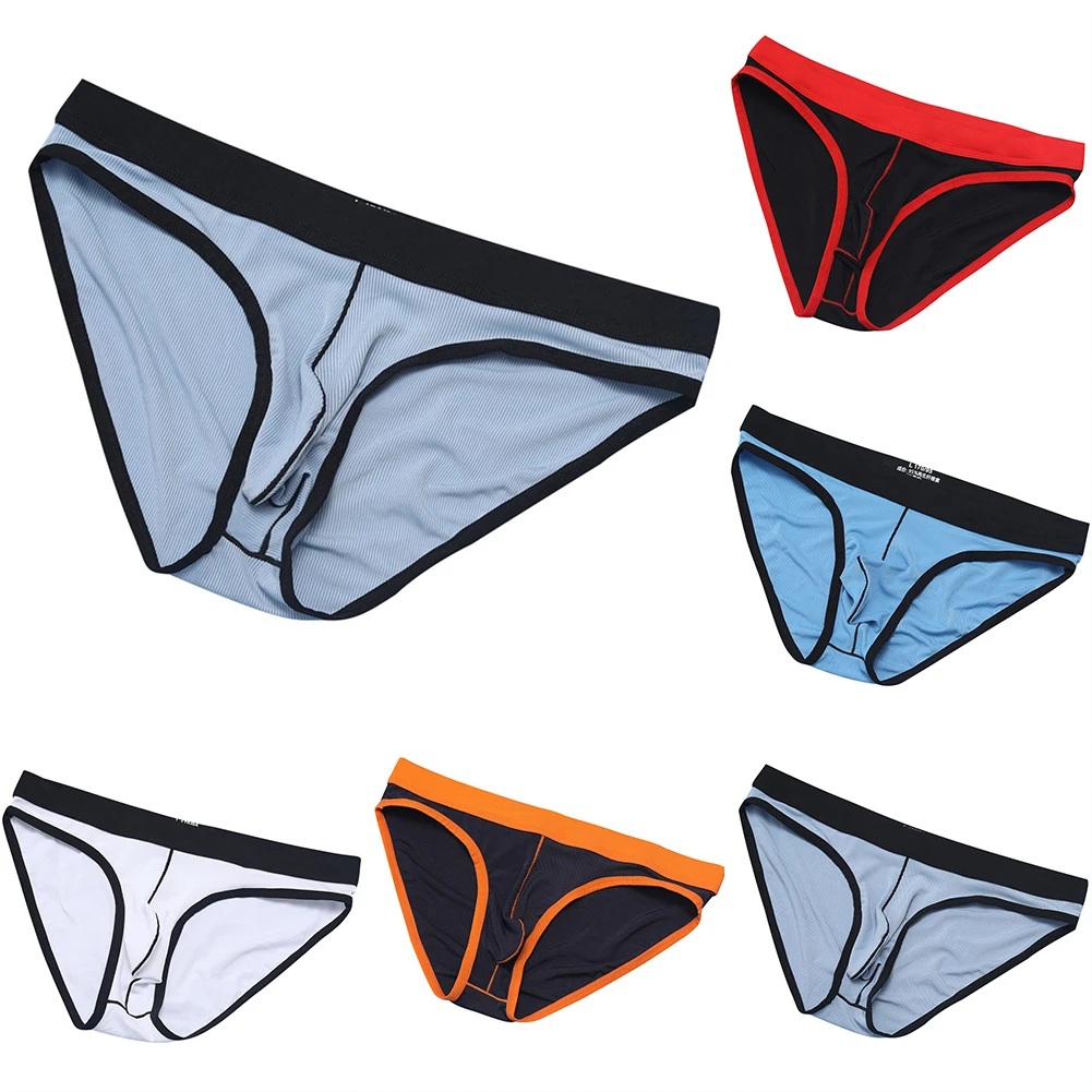 

Men Briefs Sexy Narrow Side Soft Comfy Smooth Underwear U Convex Pouch Panties Breathable Low Waist Lingerie Elastic Shorts