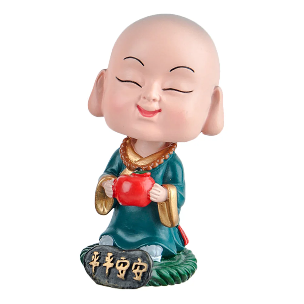 

Adorable Monk Figurines Shaking Head Little Monk Automotive Dashboard Decoration