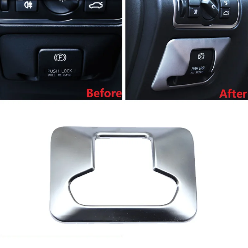 

ABS Chrome Car Electronic Handbrake Button Panel Decorative Cover Trim For Volvo XC60 V60 XC70 S60 S80 Styling Panel Cover