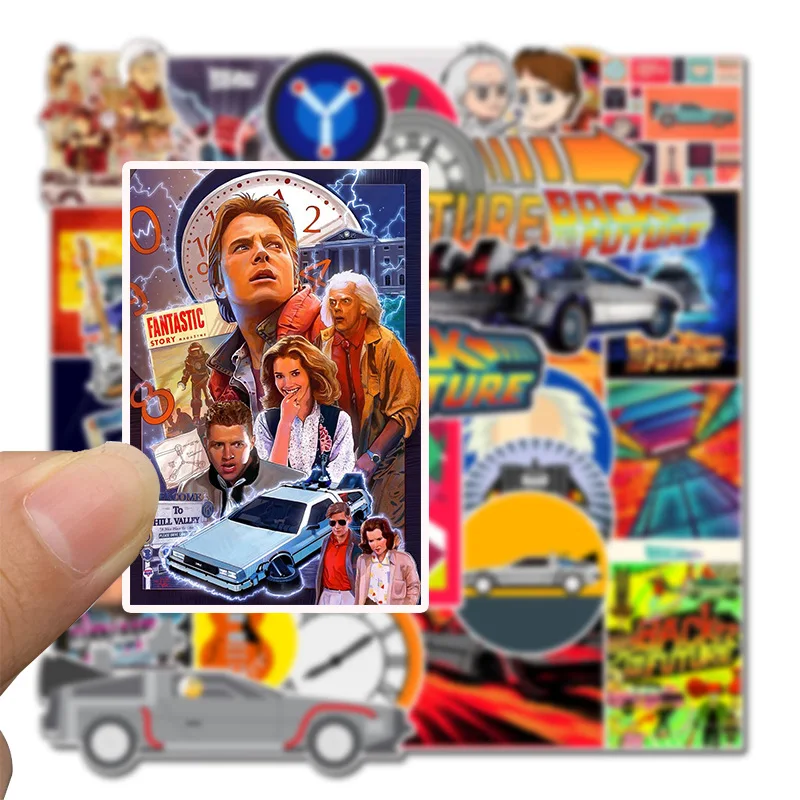 

50Pcs/Lot Movie Back To The Future Stickers for Car Suitcase Notebook Laptop Luggage Bicycle PVC Waterproof Decoration Sticker