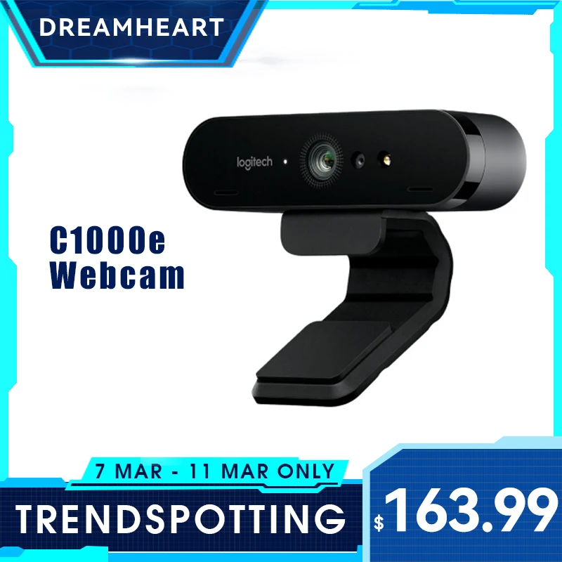 Веб-камера Logitech BRIO C1000e 4K HD для видеоконференций потоковой записи совместимая с