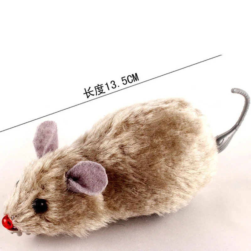 

Interactive Toy for Cats Funny Cat Toys Clockwork Spring Plush Mouse Cat Dog Playing Toy Mechanical Motion Mice Gatos Accesorios