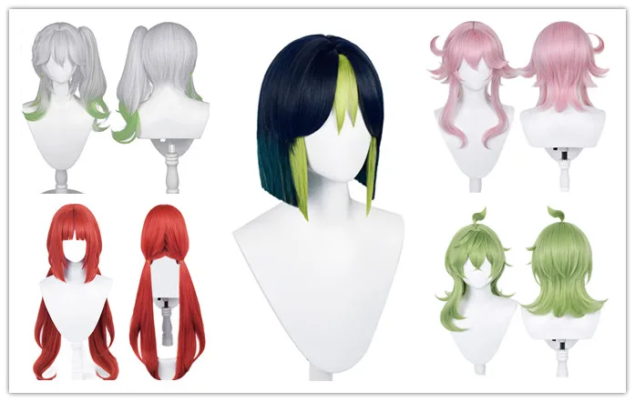 

Genshin Impact Nahida Cosplay Wig Heat Resistant Synthetic Hair Carnival Halloween Party Props