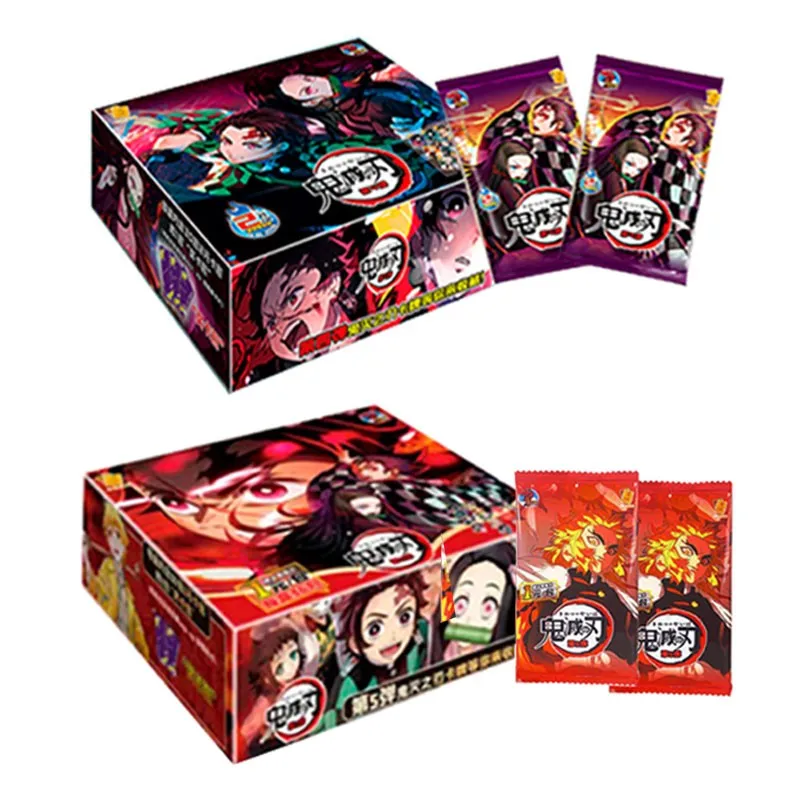 

Demon Slayer Card Kimetsu No Yaiba Tcg Game Anime Action Figure Family Table Playing Collection Box Cards Toys For Children Gift