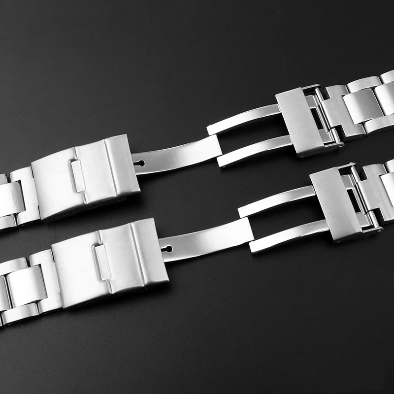 Solid fine steel arc mouth watch band for Longines Concas steel strap L3.642.4 L3.781.4 series men's wristband bracelet 21mm