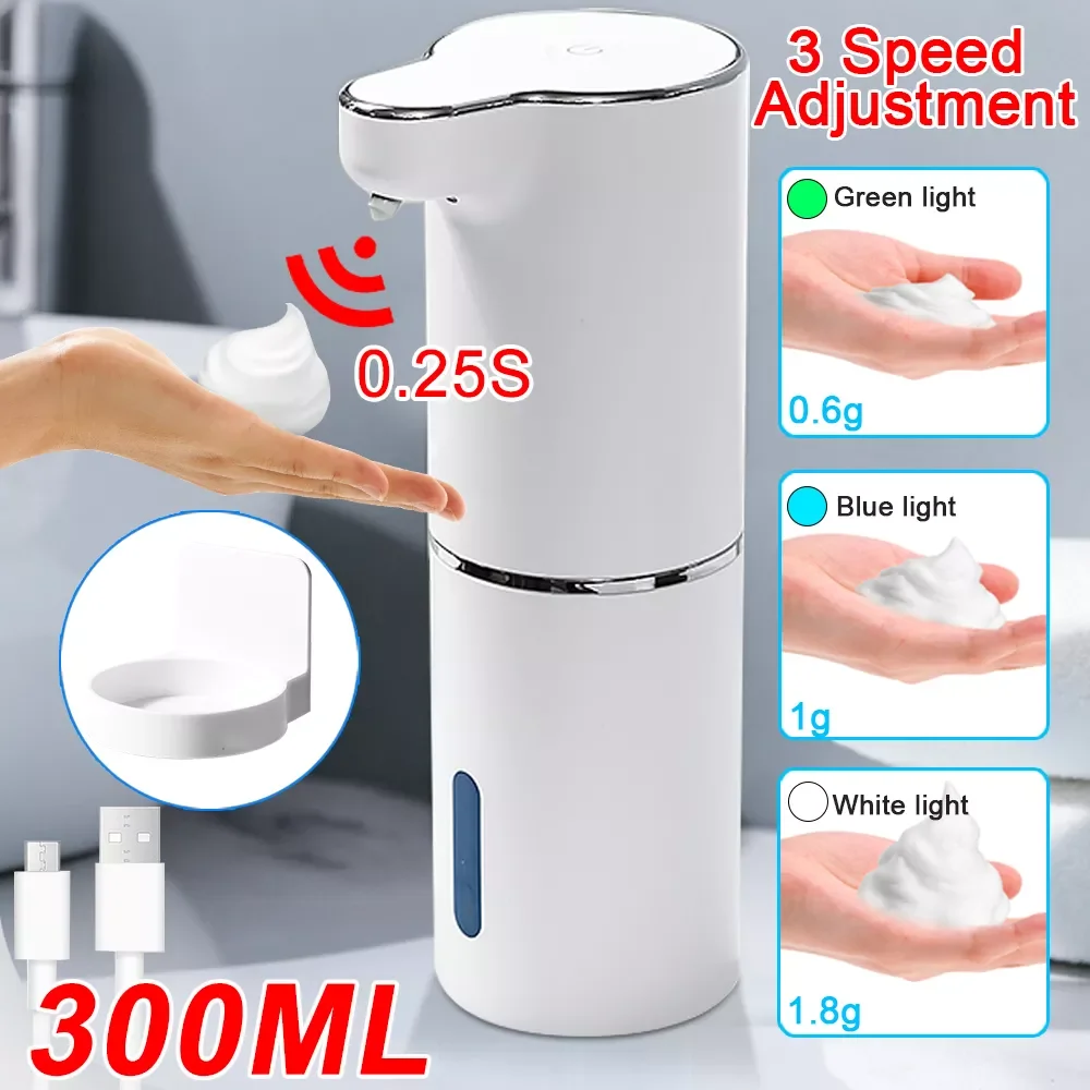 

2023 Automatic Liquid Soap Dispensers Touchless Smart Washing Hand Machine Infrared Sensor Foaming Soap Dispenser with USB Charg