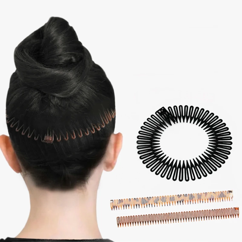 

2022 Creative Magic Hair Comb Elastic Rope Disc Wig Comb For Women Headwear Hair Comb Fashion Styling Tools Hair Accessoriees