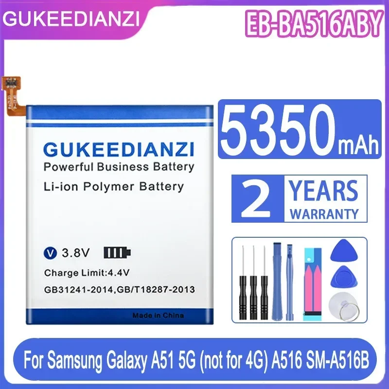 Аккумулятор GUKEEDIANZI 5350 мАч EB-BA516ABY для Samsung Galaxy A51 5G (не 4G) A516 SM-A516B/DS SM-A5160
