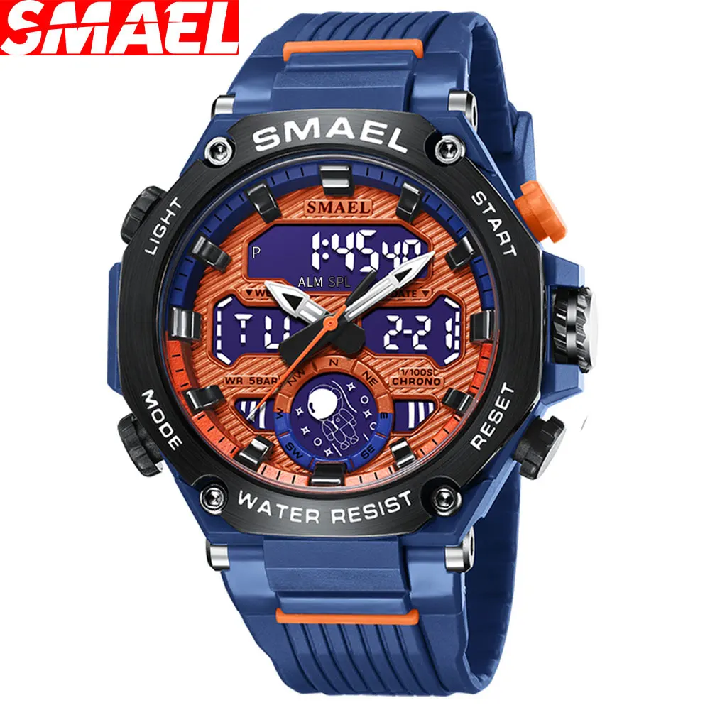 

Smael 8069 2022 New Alloy Watch Men's Leisure Outdoor Electronic Multifunctional Watches Astronauts Movement Imported Gift Watch