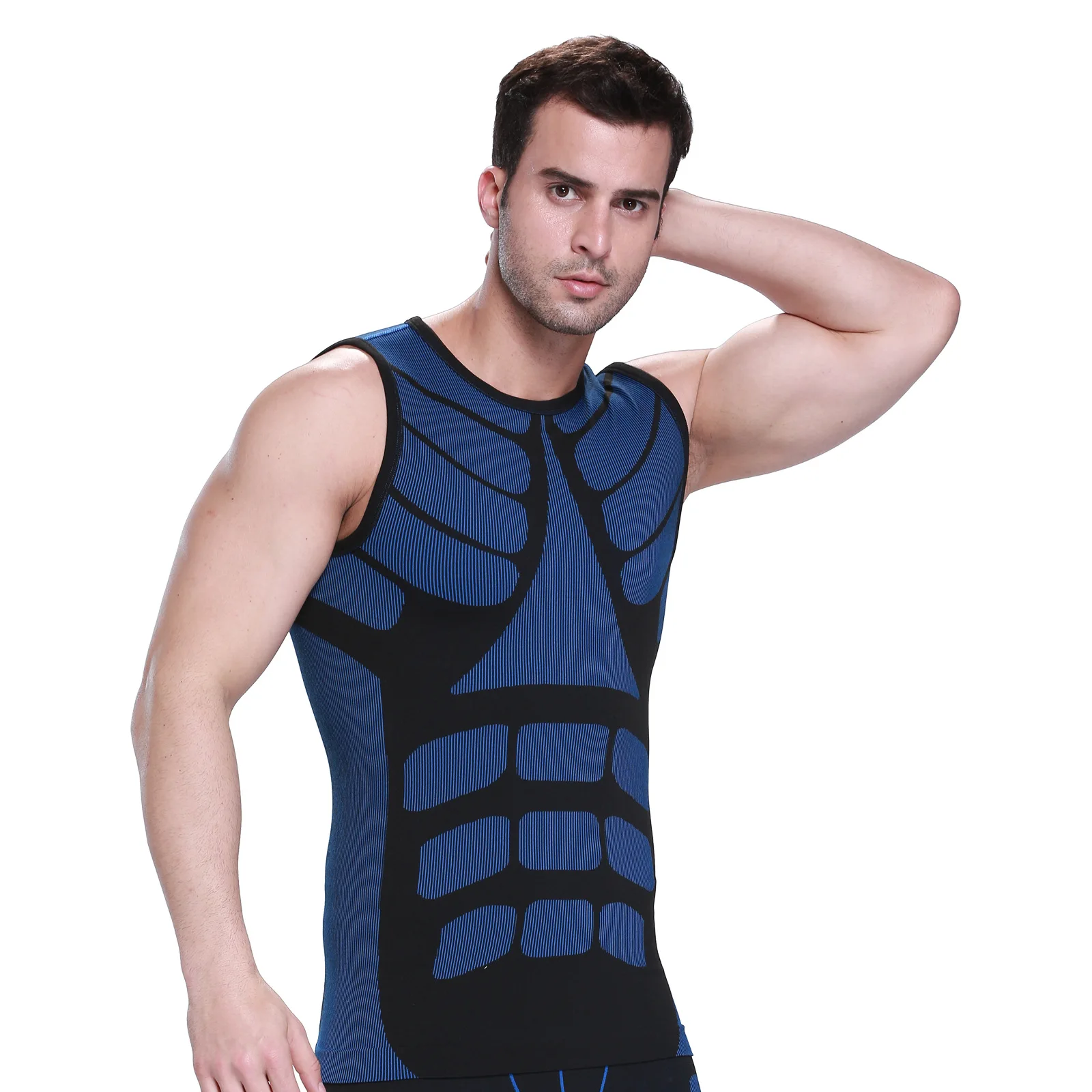 HaleyChan Men's Summer Quick-drying Tank Top Abdominal Training Vest Running Sportswear Men's Shapewear Waist Trainer Vest