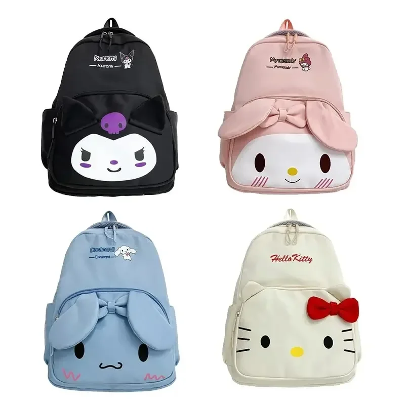 Вместительный рюкзак Sanrioed из аниме Kuromi Melody Cinnamoroll Hello Kitty милый школьный портфель