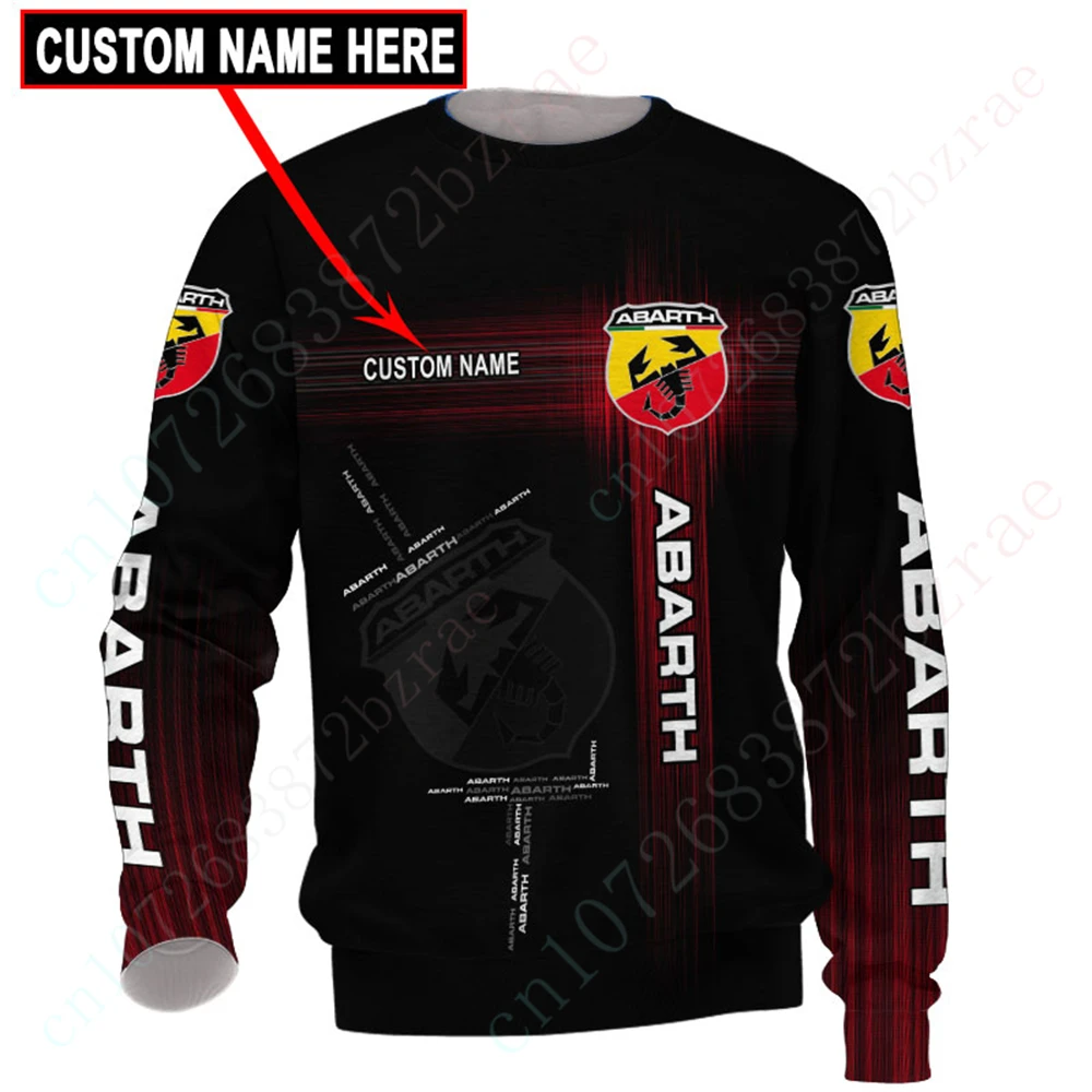 

Abarth T-shirts Casual Streetwear Harajuku T Shirt For Men's Clothing Anime 3D Printing Sweatshirt Unisex O Neck Long Sleeve