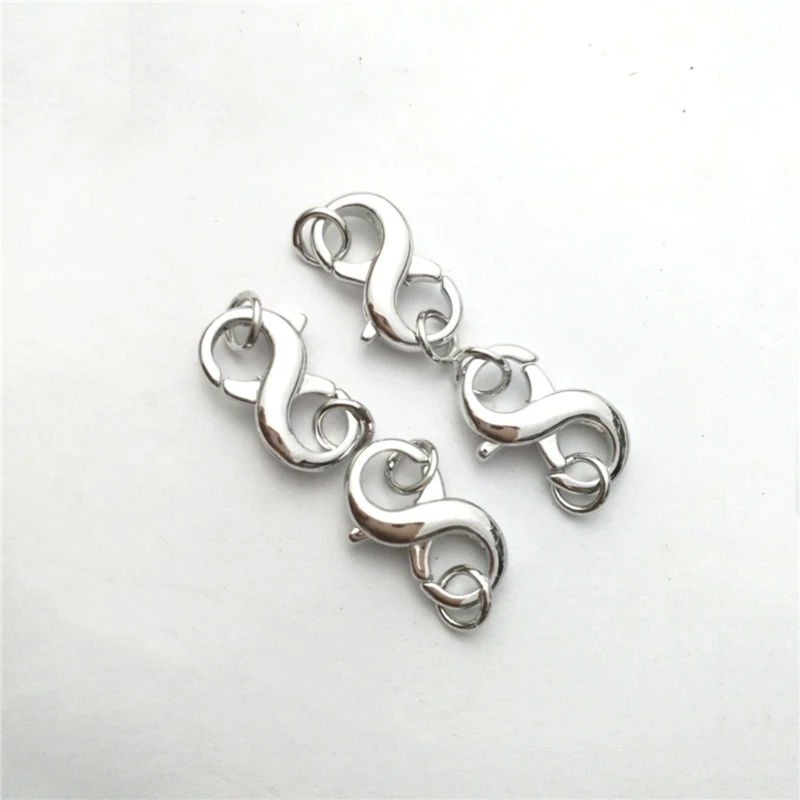 652F 3x Praktische Doppel Öffnung Karabiner Schnallen Sperren Halskette Armband Stecker mit Jump Ringe für DIY Schmuck Handwerk – Detail 4