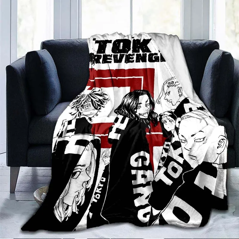 

Japanese Classic Anime Tokyo Revengers Throw Blanket Warm Throws For Winter Bedding 3D Printing Flannel Blanket Sofa Blanket