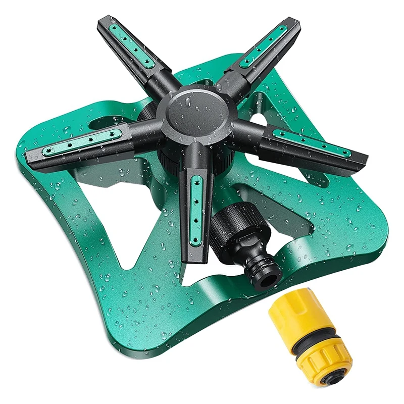 

LBER Lawn Sprinkler, 5-In-1 Sprinkler, Garden Sprinkler, Automatic 360 Degree Rotating Lawn Water Sprinkler, Rotation