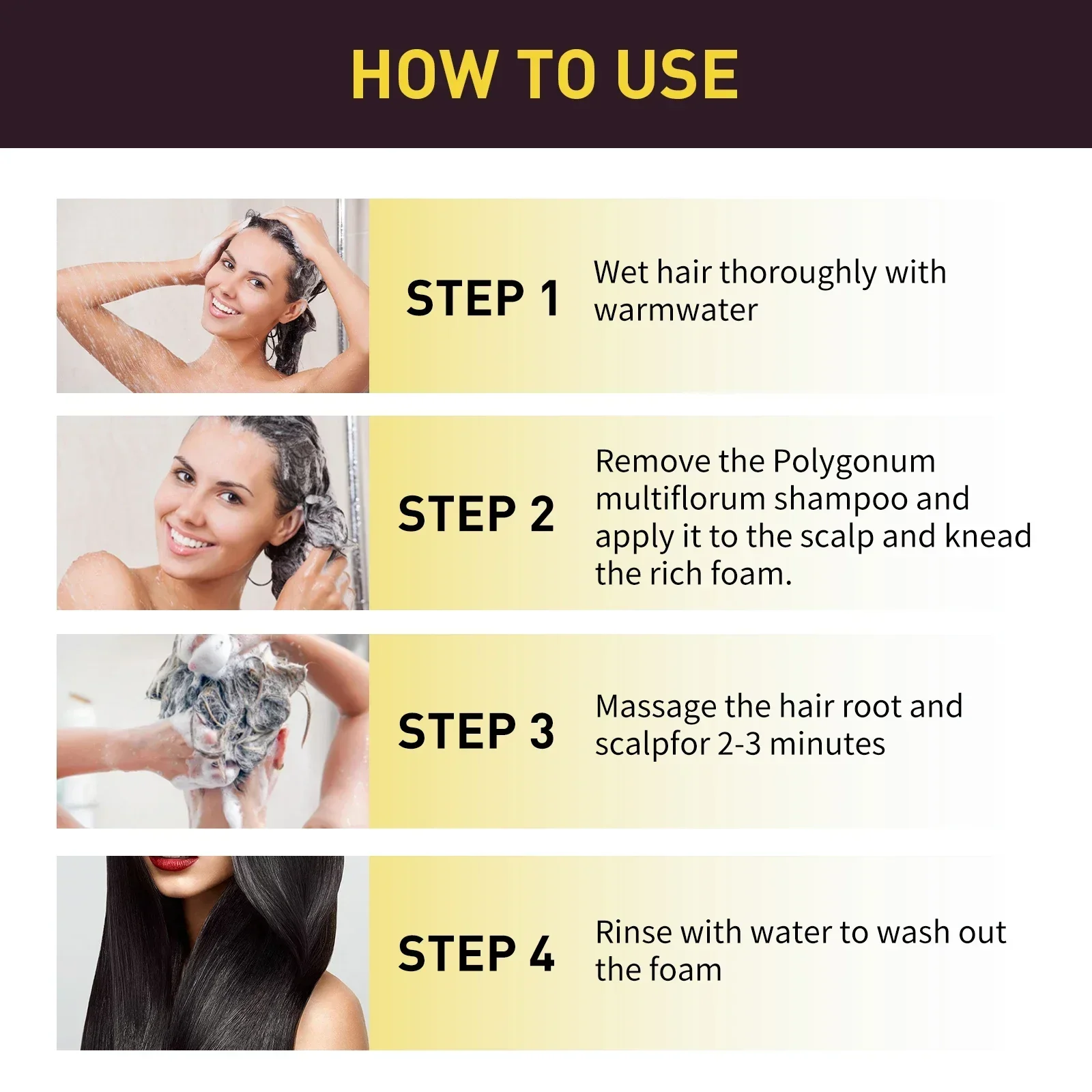 Шампунь-краска для волос 3 в 1 100 мл/500 мл