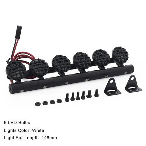 1 шт. Светодиодная лампа на крышу с держателем для 1/10 RC Crawler Car TRX4 Sport D110 SCX10 Гладиатор Wrangler Rubicon Body - изображение