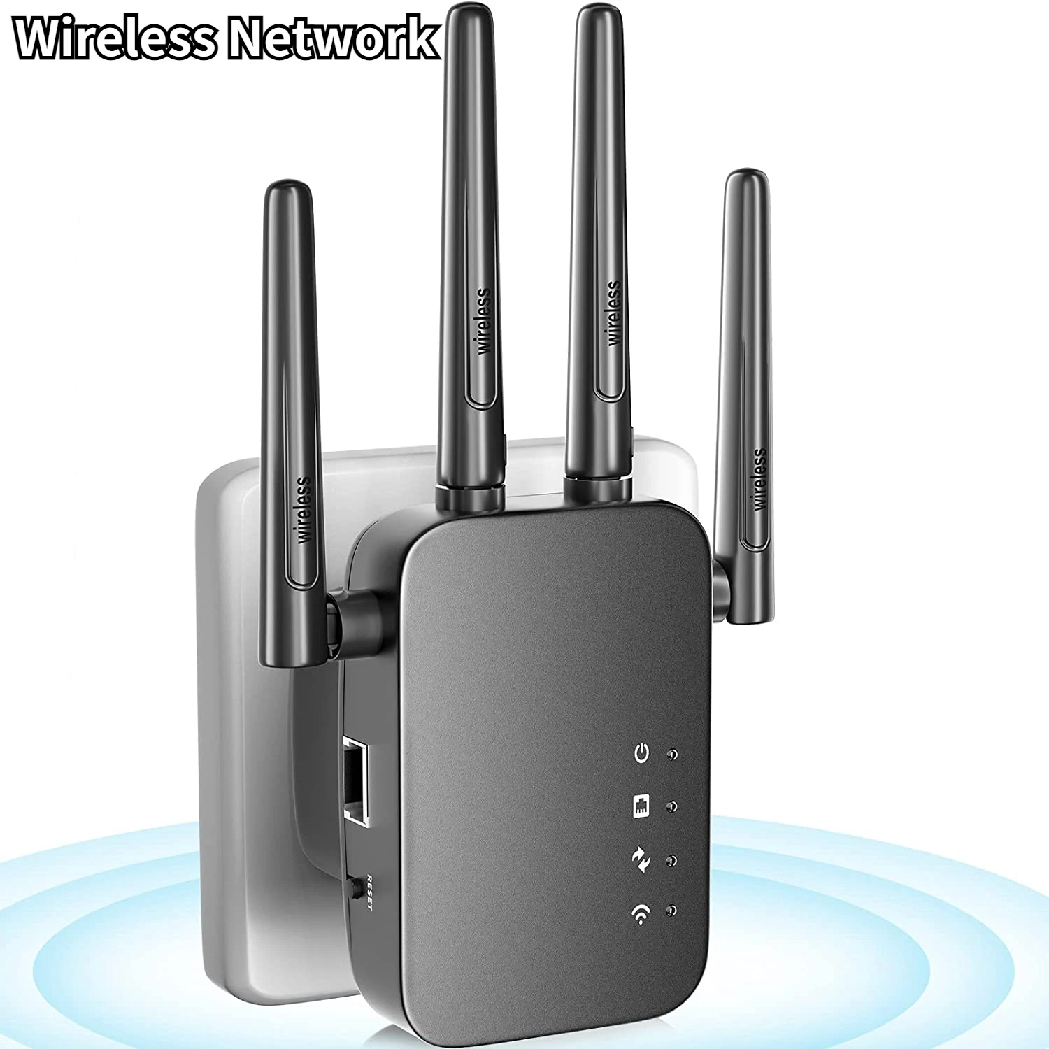 

Wireless Antenna Repeater Network Long Range Signal Amplifier WIFI Enhances Booster for Mobile Phone Home Wall Extension Router