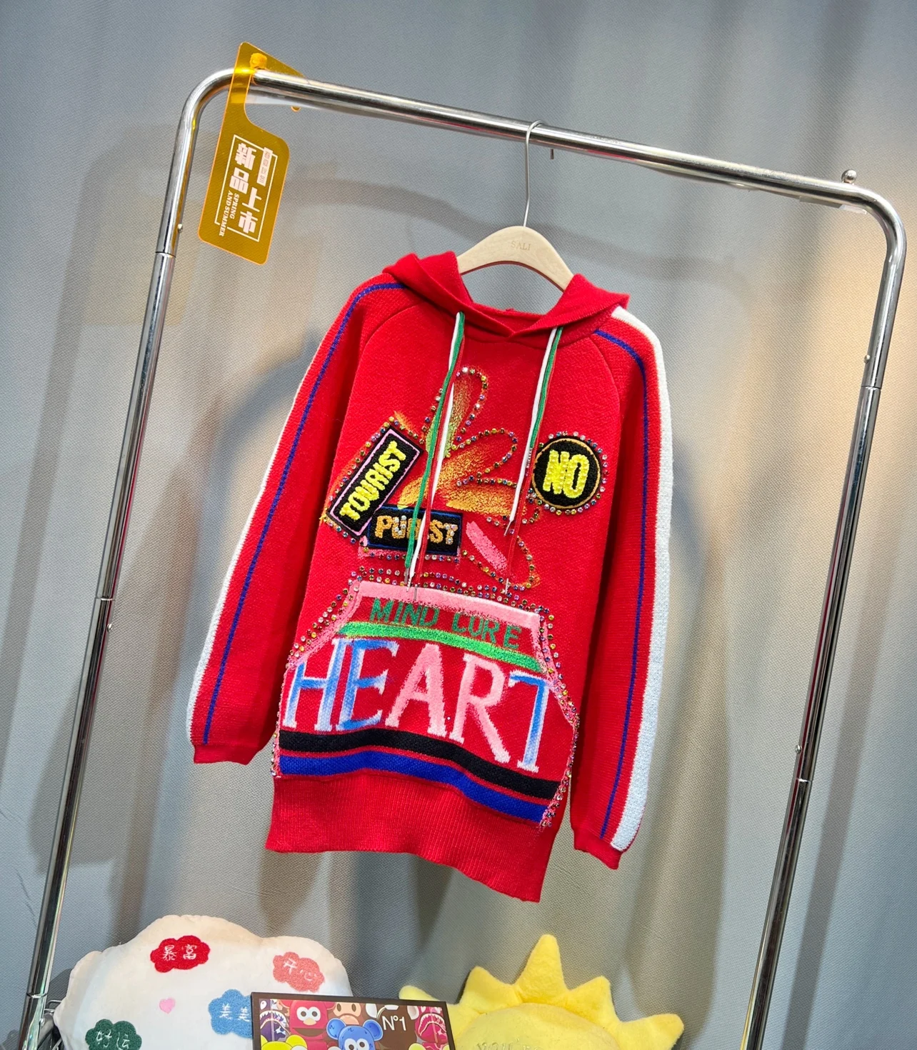 Женский трикотажный свитер с капюшоном Осень-зима