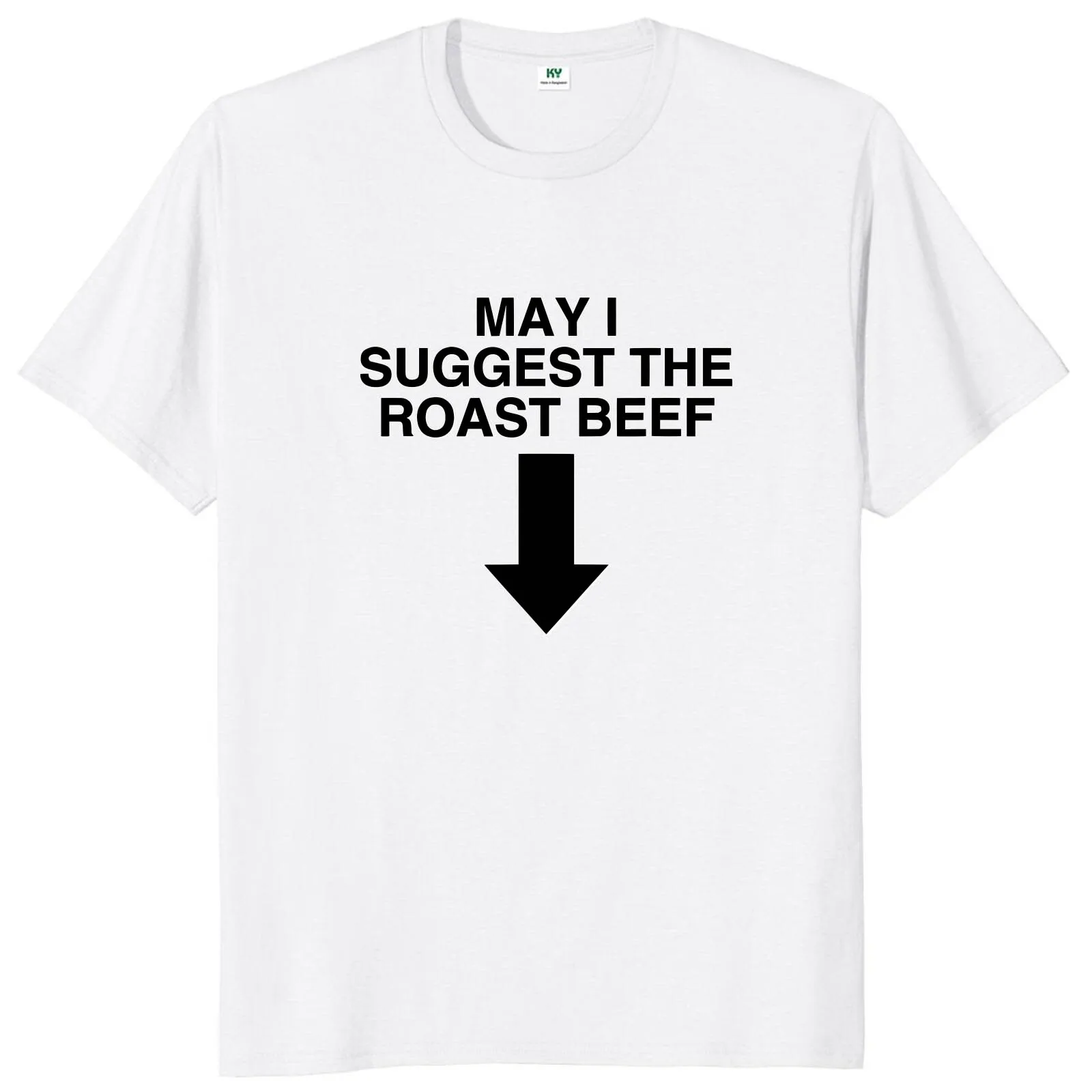 Футболка May I Suggest The Roast Beef Y2K Dark Humor новинка топы с мемами 100% хлопок мягкие
