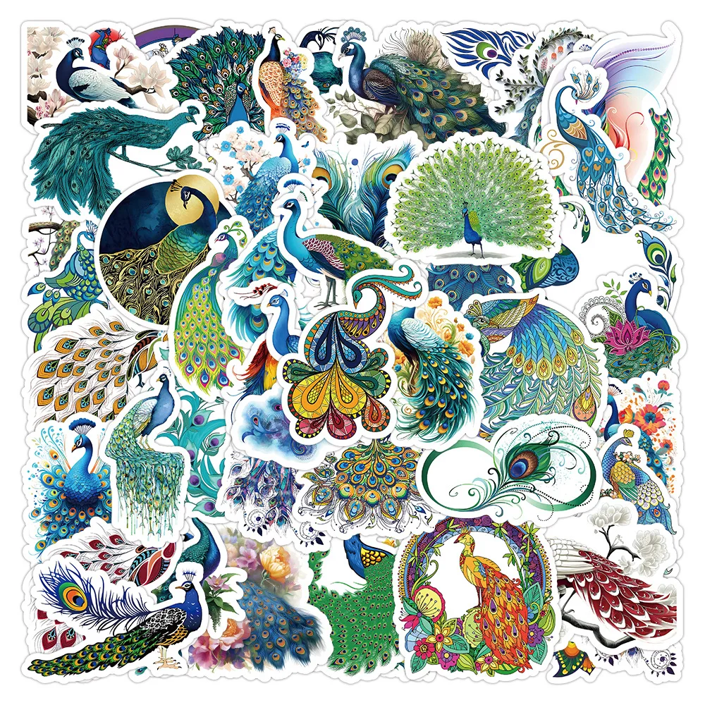 

Наклейки «Павлин» с животными, блокнот, автомобиль, ноутбук, коньки, игрушки, планировщик, наклейка на мотоцикл, тетрадь для скейтборда, телефона