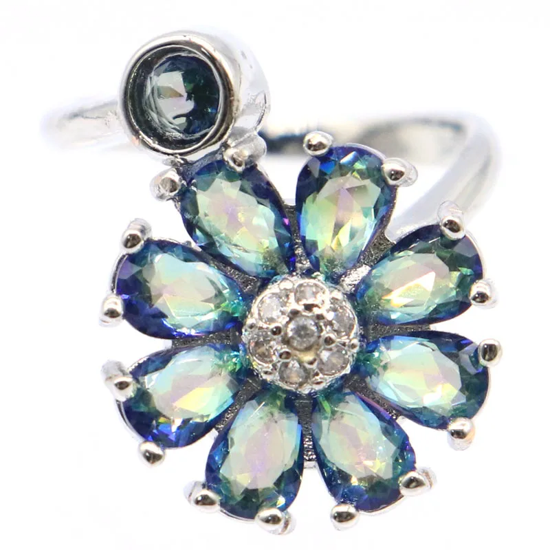 Купите 5 и получите 1 в подарок 22x17 мм ослепительный огонь радуга мистик топаз