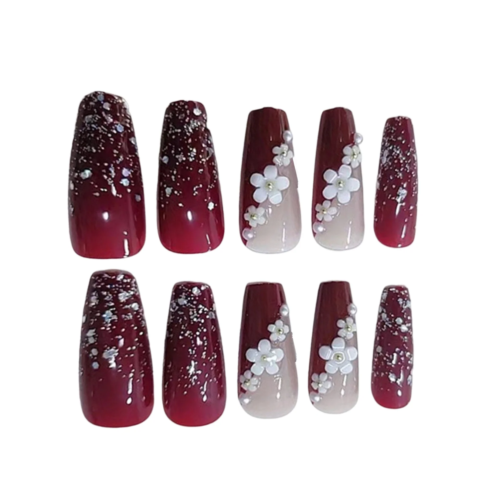 

Длинные искусственные ногти, нежные для естественных ногтей для женщин, для обучения Нейл-арту новичкам